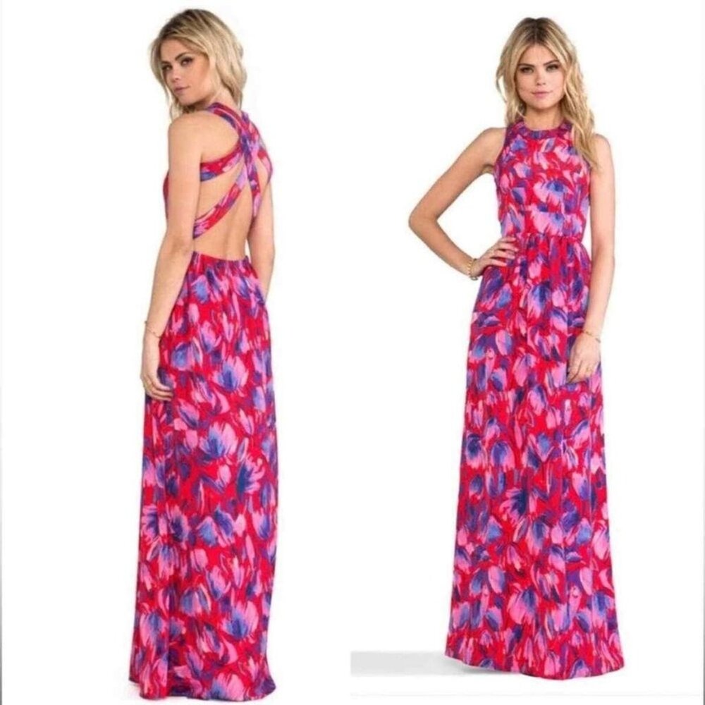 Lovers and Friends Kitty Cat Pocket Maxi Dress in Floral Size Large